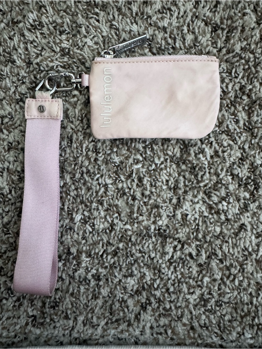lululemon athletica Blush Pink Wristlet Card Key Holder